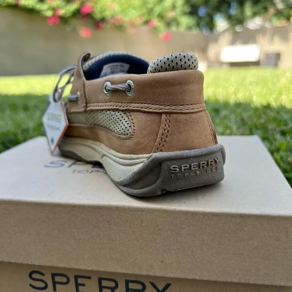 Sperry Top-Sider Shoes Boys Size 11 Brown Lanyard AC Boat Surprise No Tie
